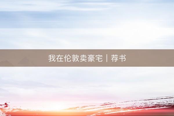 我在伦敦卖豪宅｜荐书