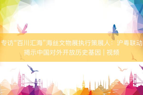 专访“百川汇海”海丝文物展执行策展人：沪粤联动揭示中国对外开放历史基因 | 视频