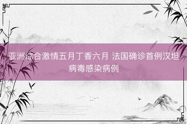 亚洲综合激情五月丁香六月 法国确诊首例汉坦病毒感染病例