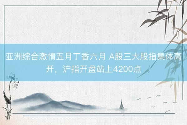 亚洲综合激情五月丁香六月 A股三大股指集体高开，沪指开盘站上4200点