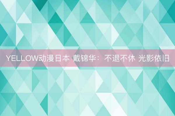 YELLOW动漫日本 戴锦华：不退不休 光影依旧