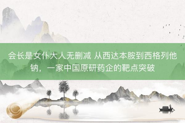 会长是女仆大人无删减 从西达本胺到西格列他钠，一家中国原研药企的靶点突破