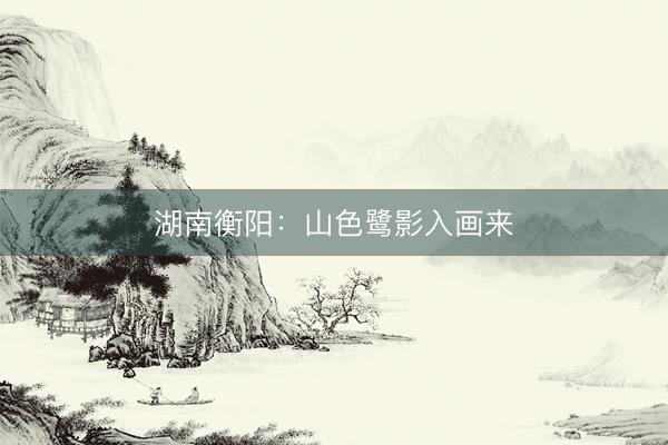湖南衡阳：山色鹭影入画来
