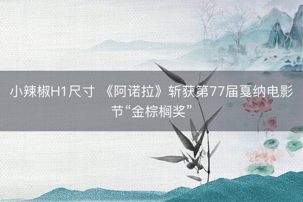 小辣椒H1尺寸 《阿诺拉》斩获第77届戛纳电影节“金棕榈奖”