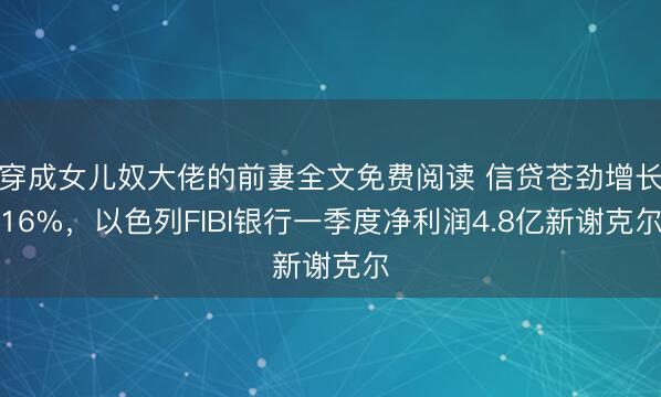 穿成女儿奴大佬的前妻全文免费阅读 信贷苍劲增长16%，以色列FIBI银行一季度净利润4.8亿新谢克尔