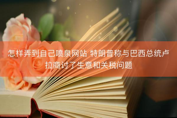 怎样弄到自己喷泉网站 特朗普称与巴西总统卢拉商讨了生意和关税问题