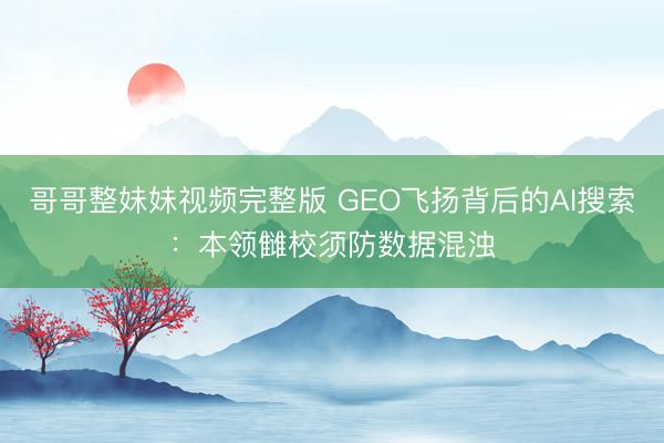 哥哥整妹妹视频完整版 GEO飞扬背后的AI搜索:本领雠校须防数据混浊