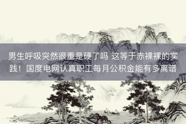 男生呼吸突然很重是硬了吗 这等于赤裸裸的实践！国度电网认真职工每月公积金能有多离谱